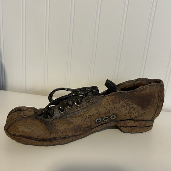 Vintage RARE Heavy Metal/Ceramic Bowling Shoe Art Sculpture